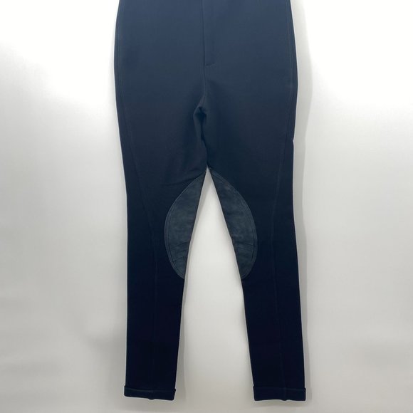 HARRODS NYLON STRETCH EQUESTRIAN RIDING PANTS BLACK WOMENS 26 - Picture 3 of 6